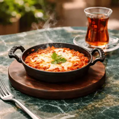Menemen with Kaşar Cheese