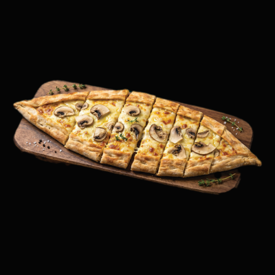 Pide with Mushrooms & Cheese